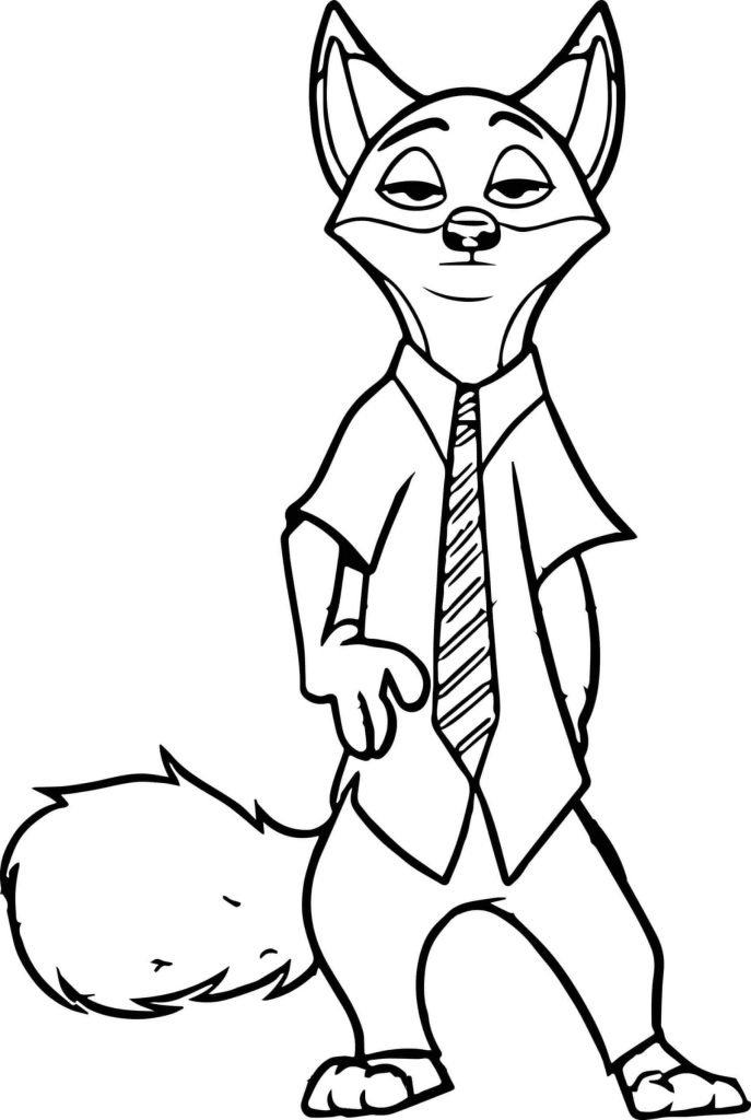Desenho de Zootopia para imprimir