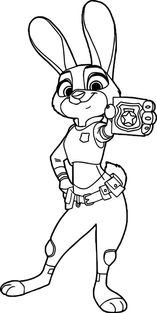 Desenho de Zootopia para imprimir