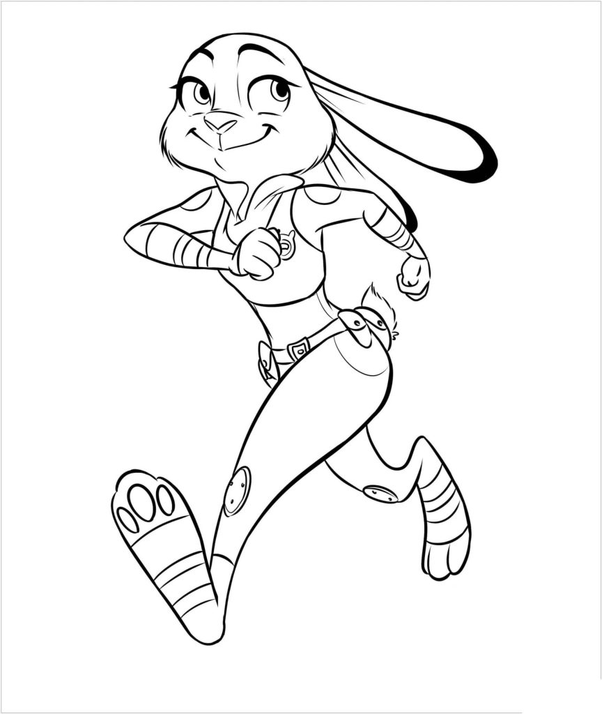 Desenho de Zootopia para imprimir