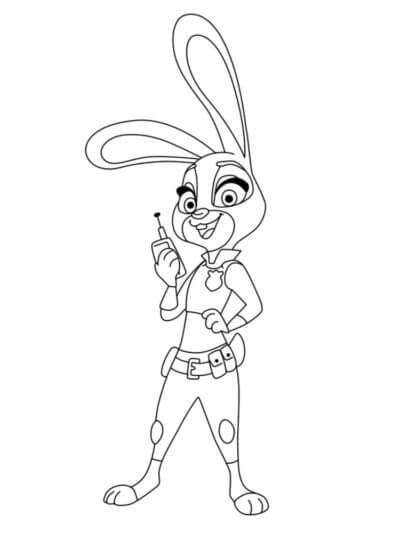 Desenho de Zootopia para imprimir