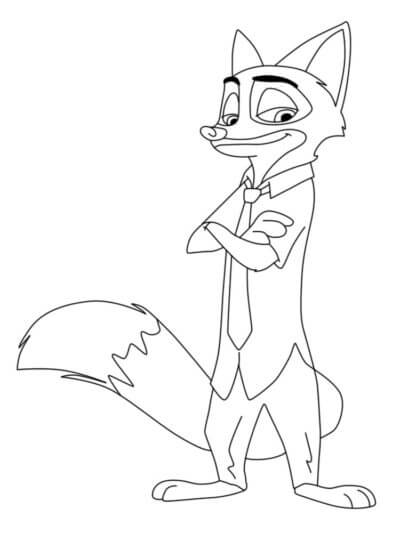 Desenho de Zootopia para imprimir