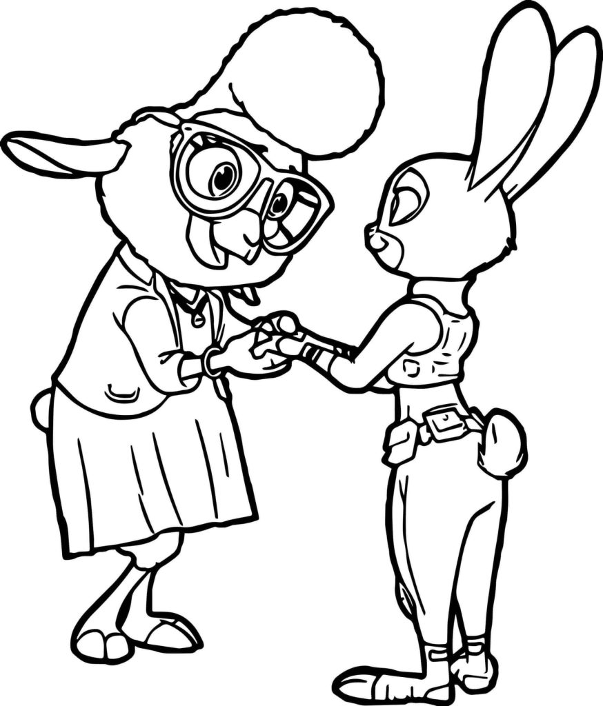 Desenho de Zootopia para imprimir