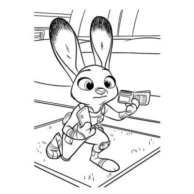 Desenho de Zootopia para imprimir