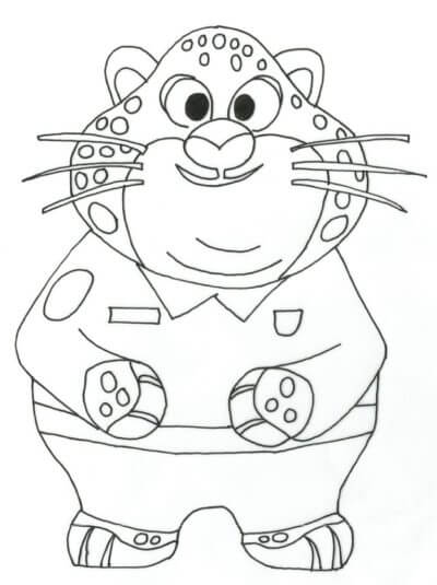 Desenho de Zootopia para imprimir