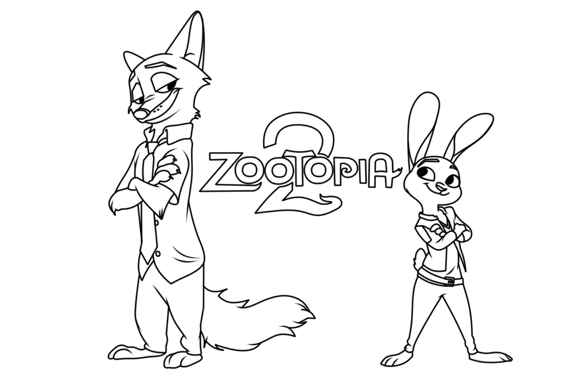 Desenho de Zootopia para imprimir
