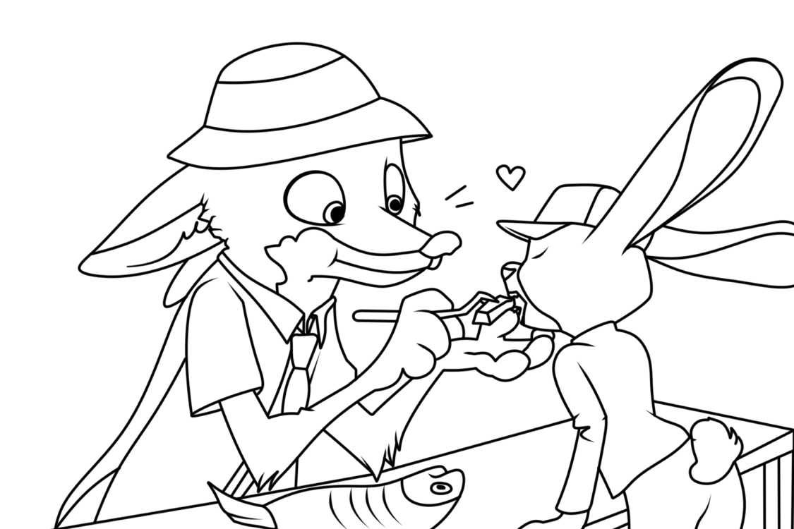 Desenho de Zootopia para imprimir