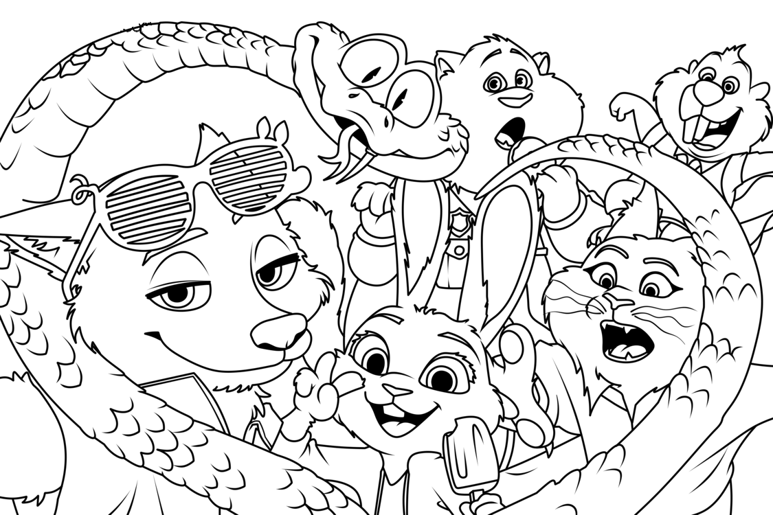Desenho de Zootopia para imprimir