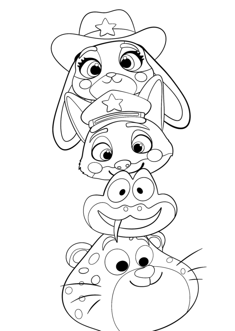 Desenho de Zootopia para imprimir