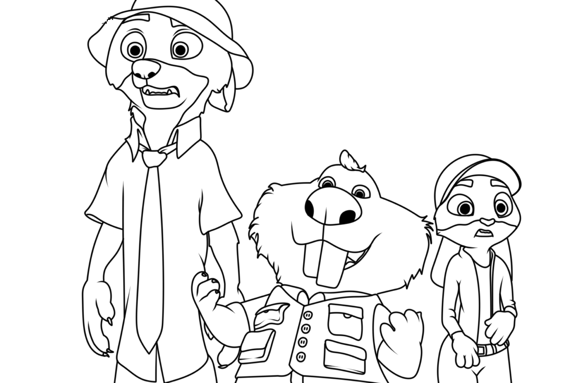 Desenho de Zootopia para imprimir