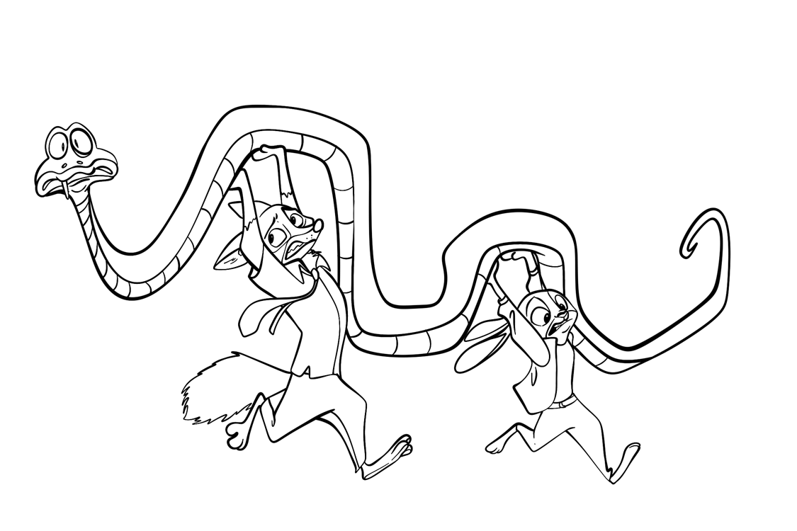 Desenho de Zootopia para imprimir