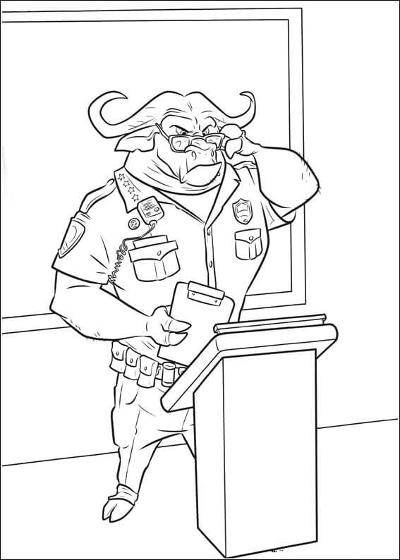 Desenho de Zootopia para imprimir