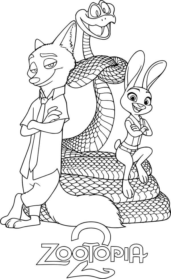 Desenho de Zootopia para imprimir