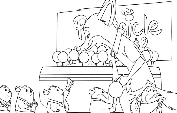 Desenho de Zootopia para imprimir