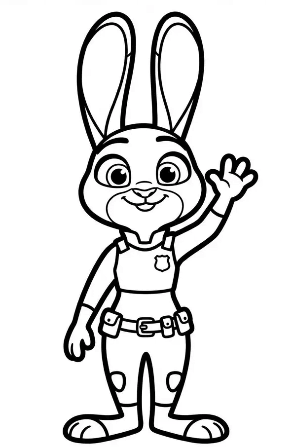 Desenho de Zootopia para imprimir