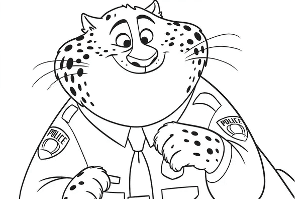 Desenho de Zootopia para imprimir