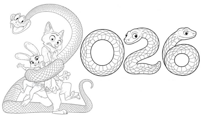 Desenho de Zootopia para imprimir