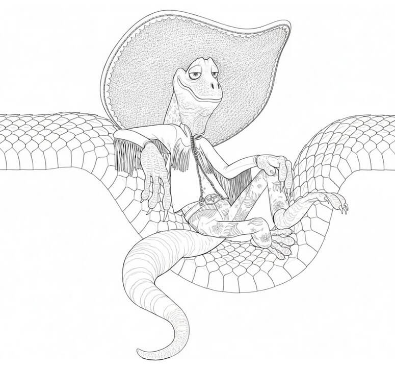 Desenho de Zootopia para imprimir