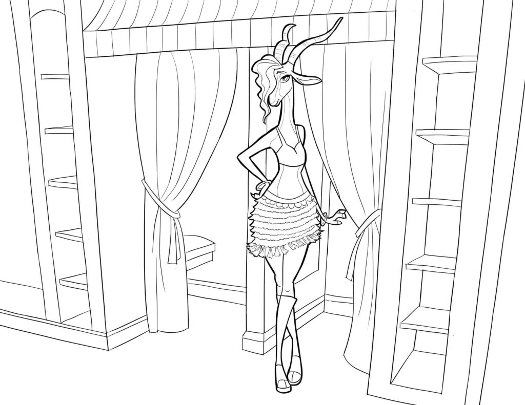 Desenho de Zootopia para imprimir