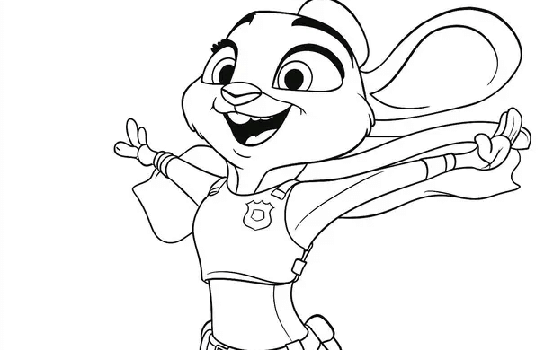 Desenho de Zootopia para imprimir