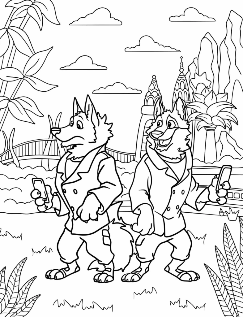 Desenho de Zootopia para imprimir