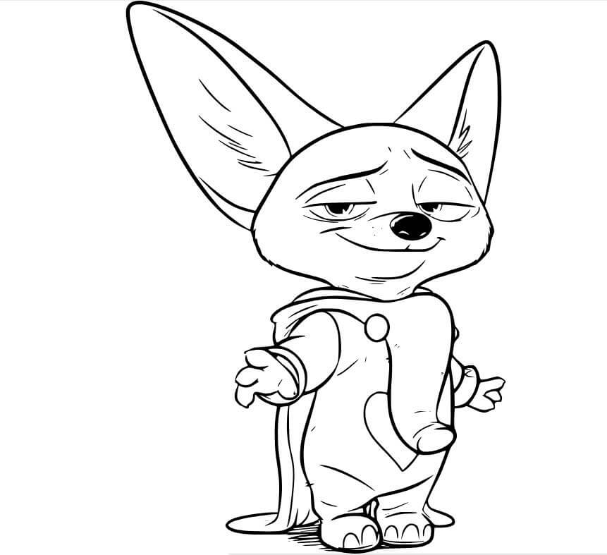 Desenho de Zootopia para imprimir