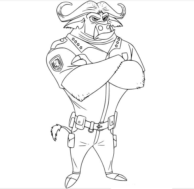 Desenho de Zootopia para imprimir