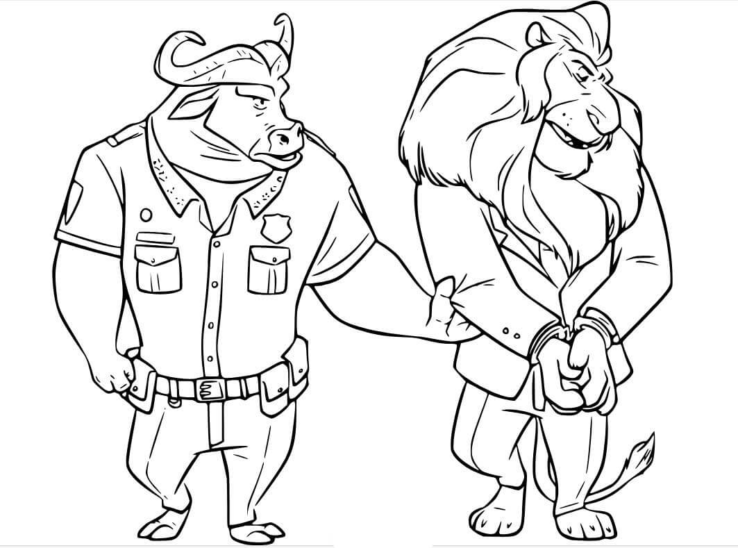 Desenho de Zootopia para imprimir
