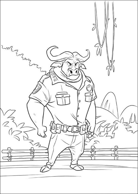 Desenho de Zootopia para imprimir