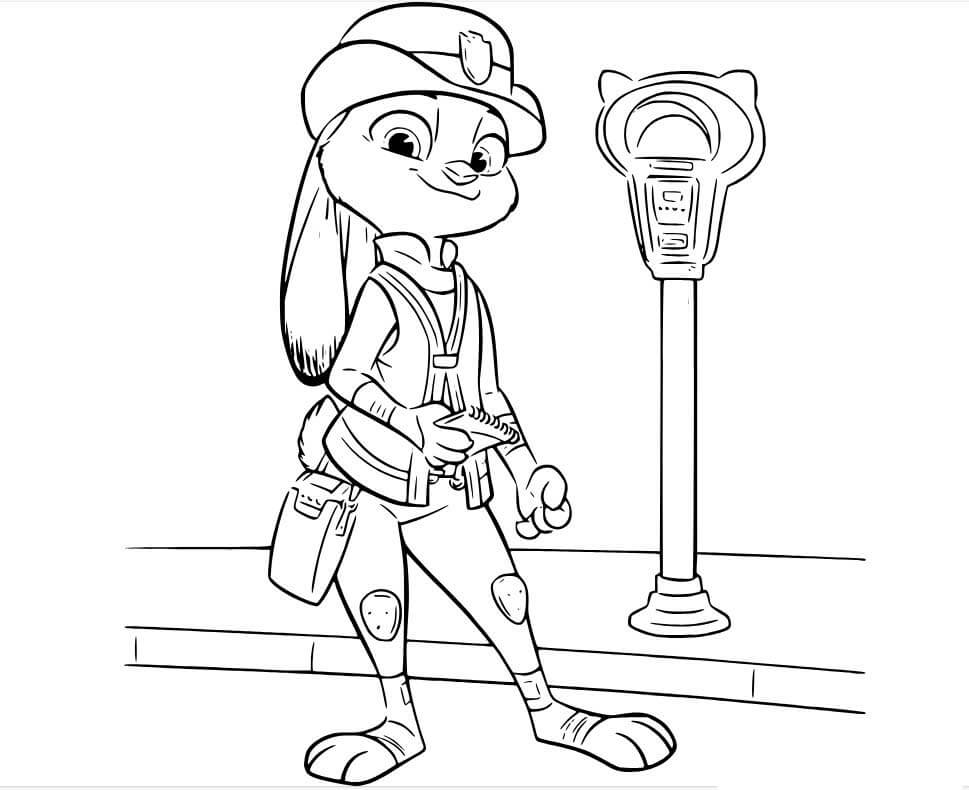 Desenho de Zootopia para imprimir