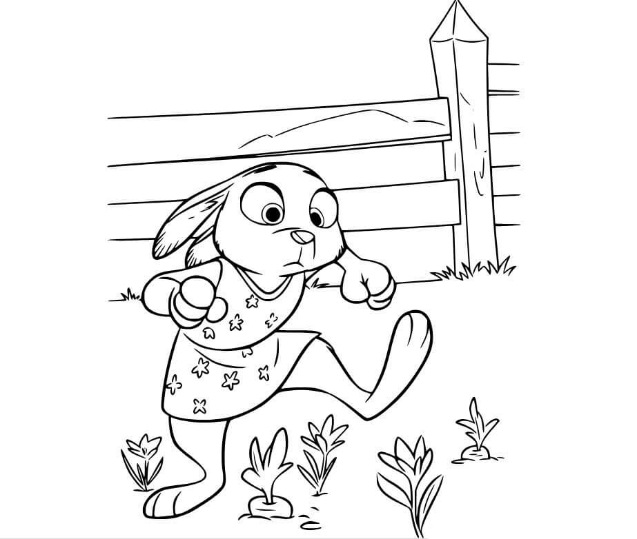 Desenho de Zootopia para imprimir
