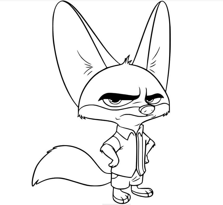 Desenho de Zootopia para imprimir
