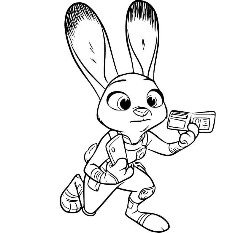 Desenho de Zootopia para imprimir
