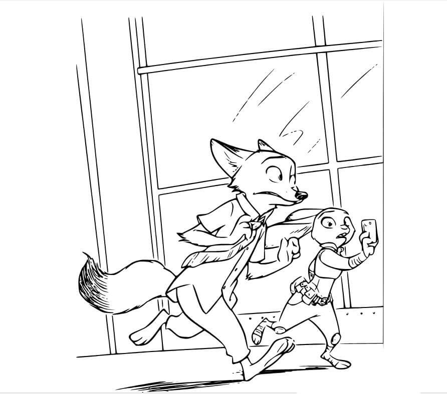 Desenho de Zootopia para imprimir