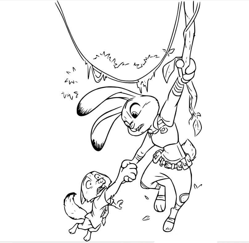 Desenho de Zootopia para imprimir