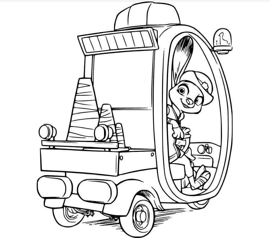 Desenho de Zootopia para imprimir