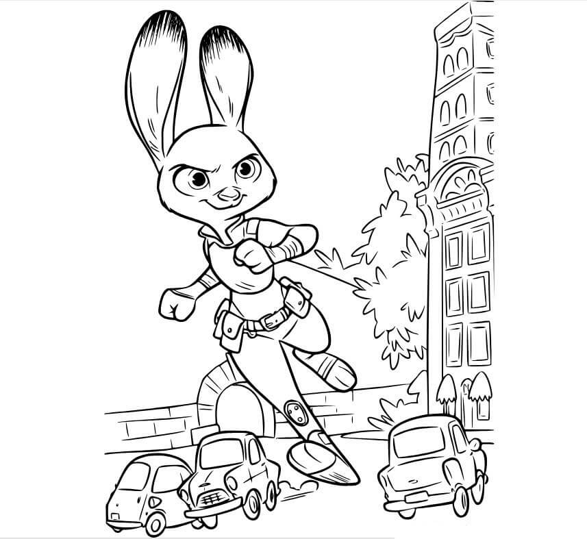Desenho de Zootopia para imprimir