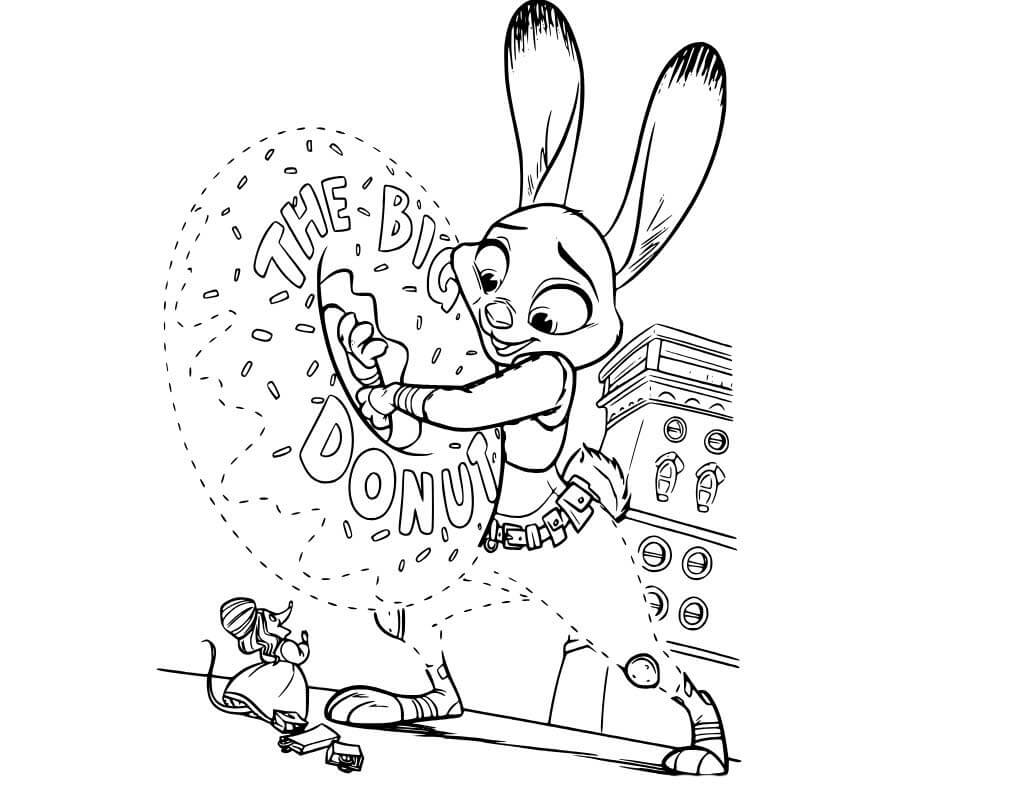 Desenho de Zootopia para imprimir