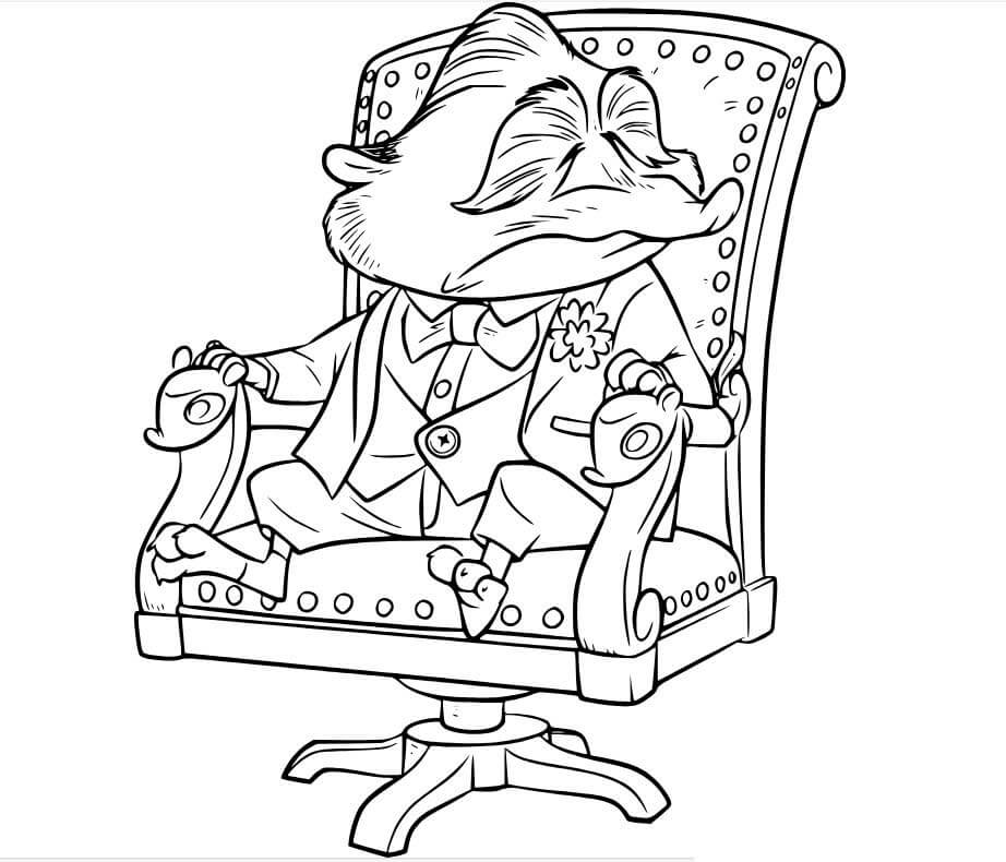 Desenho de Zootopia para imprimir