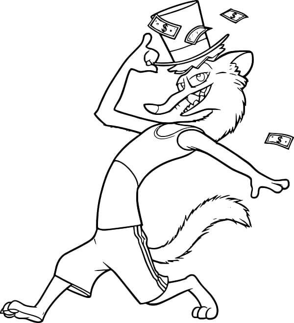 Desenho de Zootopia para imprimir