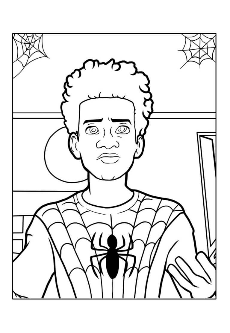 Desenho de Homem-Aranha (Aranhaverso) para imprimir