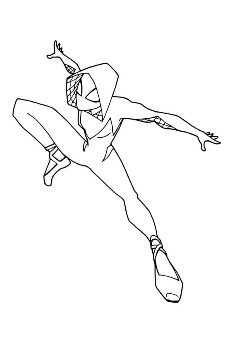 Desenho de Homem-Aranha (Aranhaverso) para imprimir
