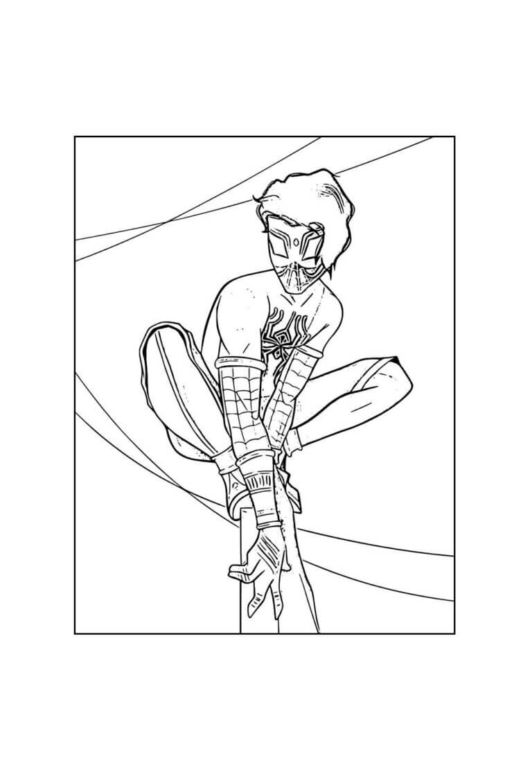 Desenho de Homem-Aranha (Aranhaverso) para imprimir