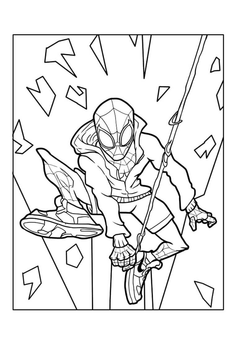 Desenho de Homem-Aranha (Aranhaverso) para imprimir