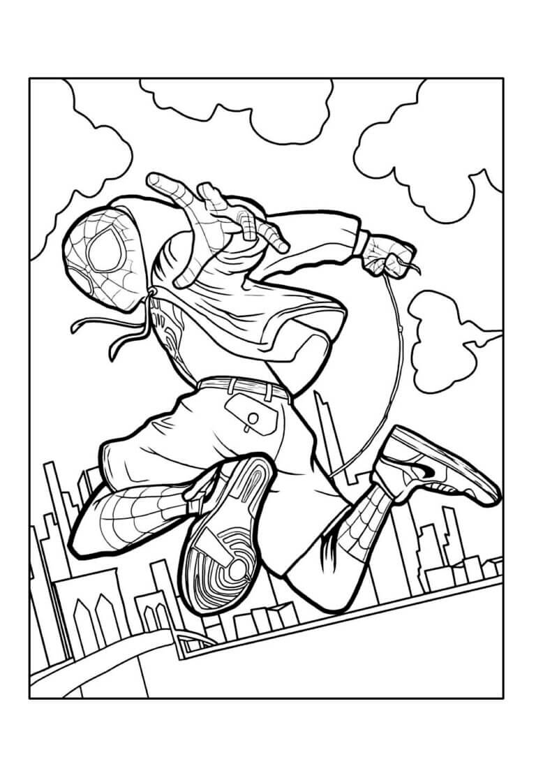 Desenho de Homem-Aranha (Aranhaverso) para imprimir