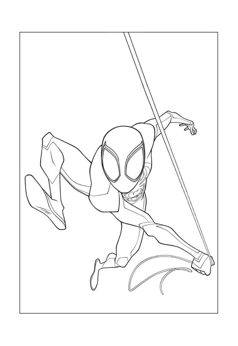 Desenho de Homem-Aranha (Aranhaverso) para imprimir