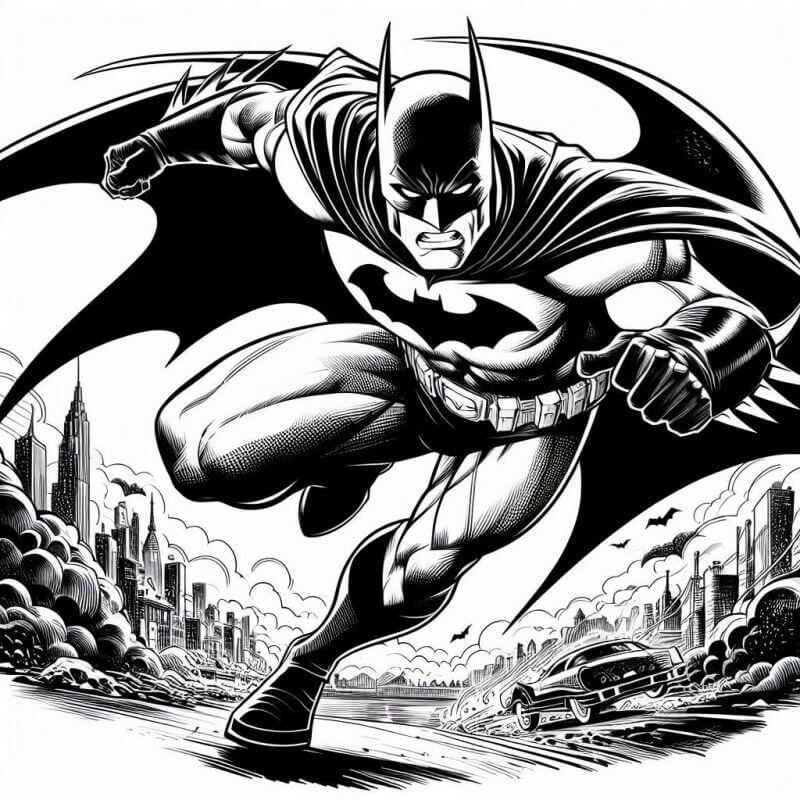 Desenho de Batman para imprimir