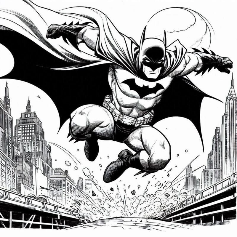 Desenho de Batman para imprimir