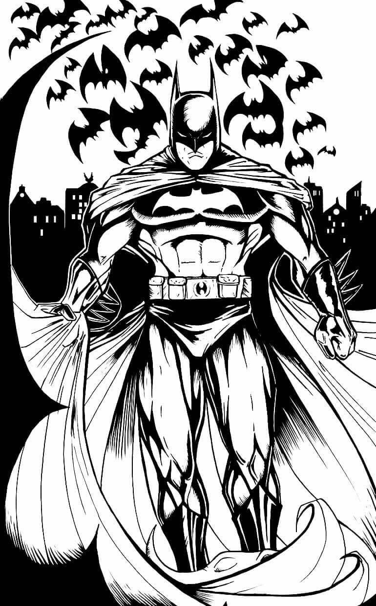 Desenho de Batman para imprimir