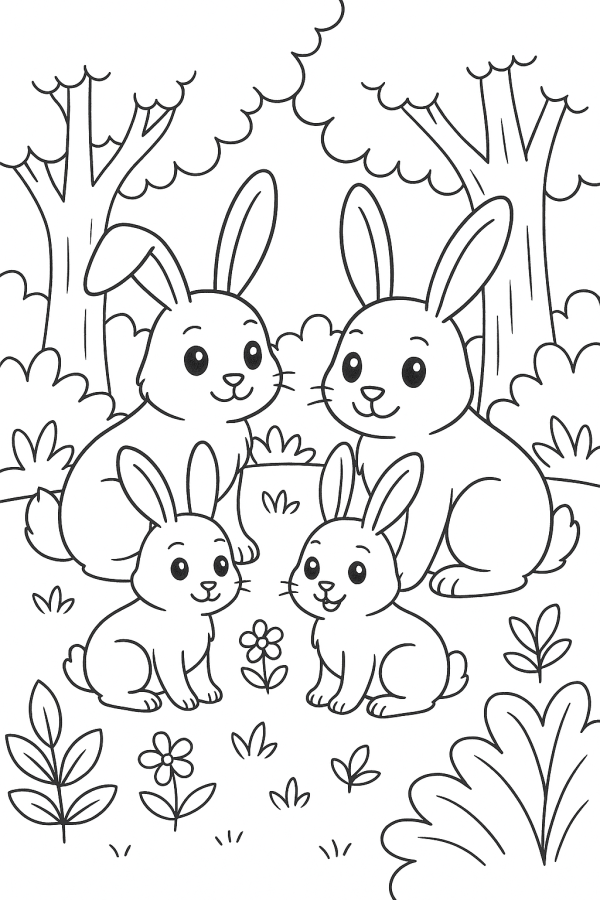 Desenho de Coelho para imprimir