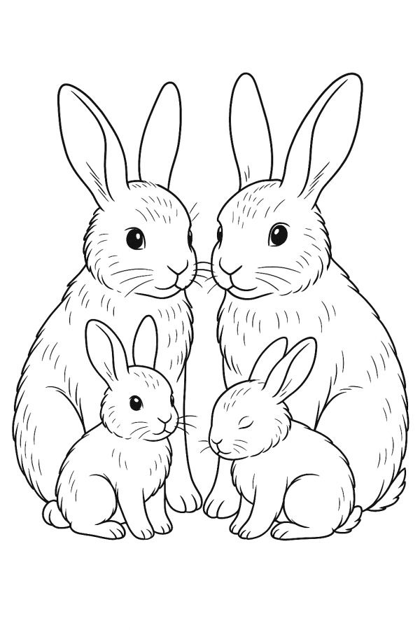 Desenho de Coelho para imprimir